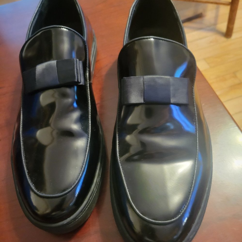 Marc Nolan Godfret black leather Belgian loafer size 13